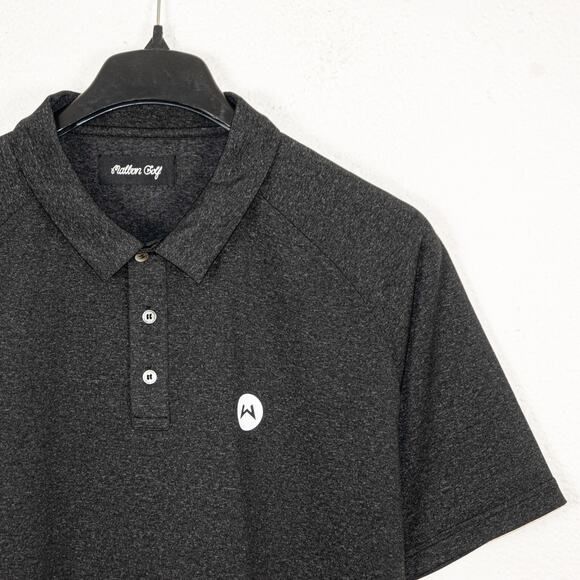 Malbon Golf Teamwass Polo Shirt Charcoal grey size Large - Picture 3 of 8